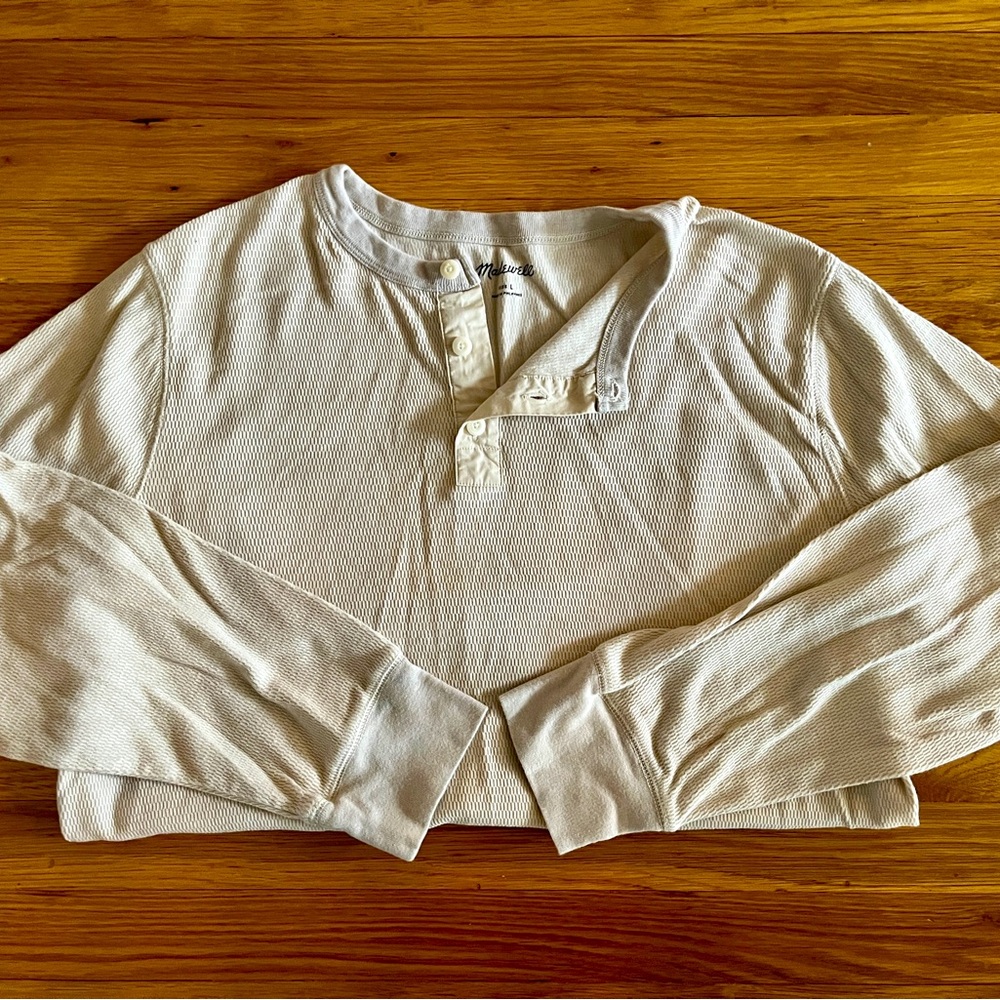 Madewell Thermal Henley Tee - Men’s Size Large